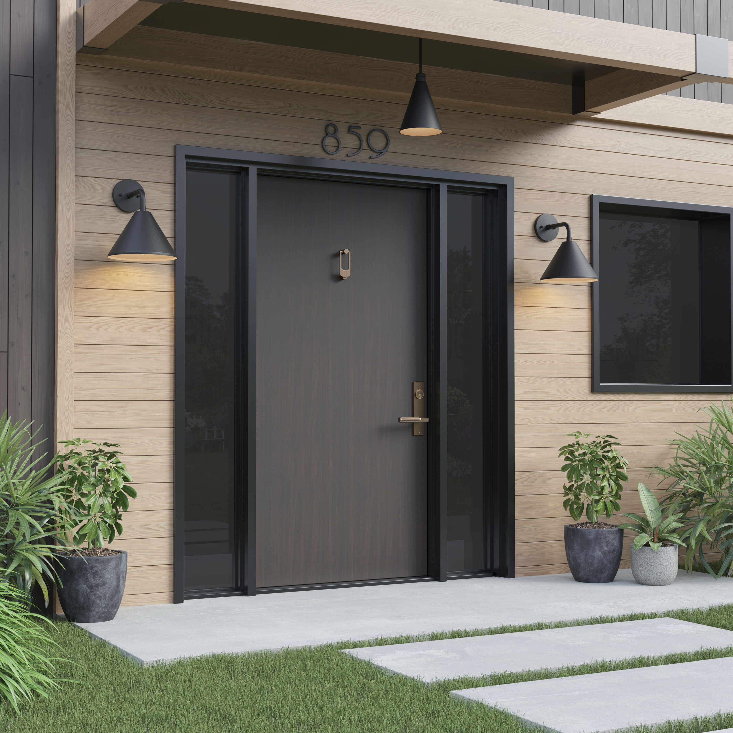 Axston 1 Light 12.5 inch Textured Black Outdoor Wall Sconce